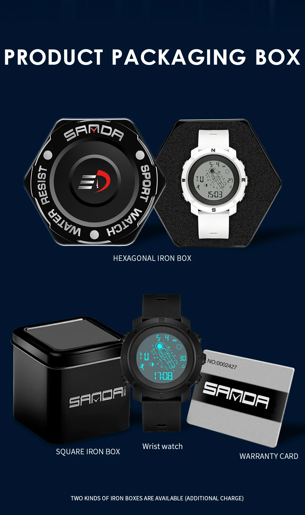 SANDA Brand New Men Digital Wrist Watches Sports LED Alarm Clock 50M Waterproof Timer Women Electronic Watch Relogio Masculino