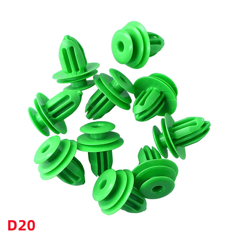 

100Pcs Car Push Retainer Rivet Fastener Clip Rivet Auto Fastener And Clip Nylon Retaining Clips D20