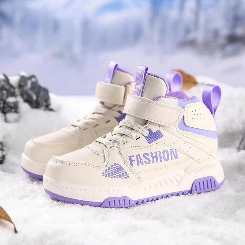 Fashion Girl Sneaker Children Casual Shoes Luxury High Top Autumn