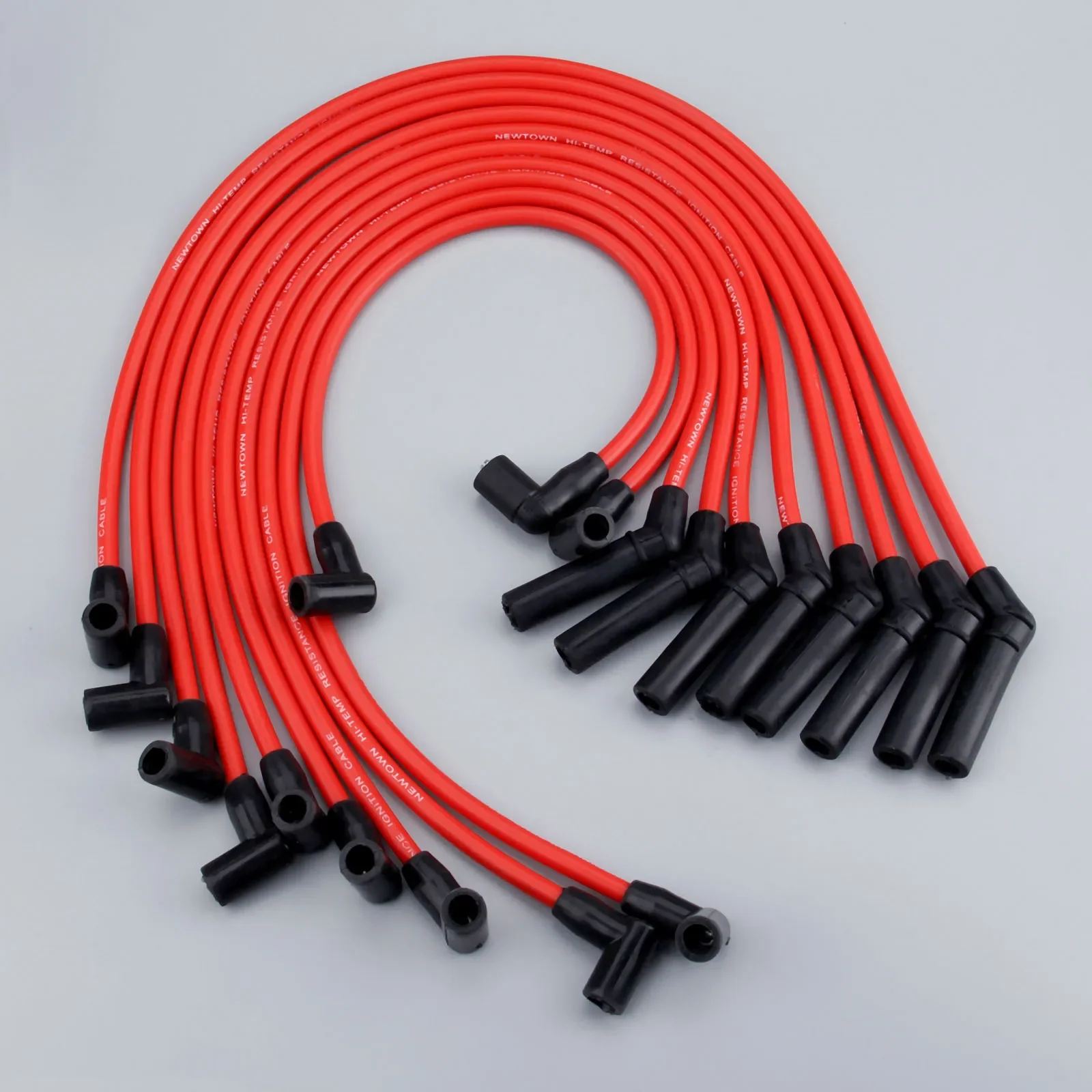 10Pcs Spark Plug Ignition Wires Cable Kit M-12259-R301 9mm for FORD 1964-1995 MUSTANG 1979-1995 F-150 5.0L 5.8L V8 Only SBF 302W