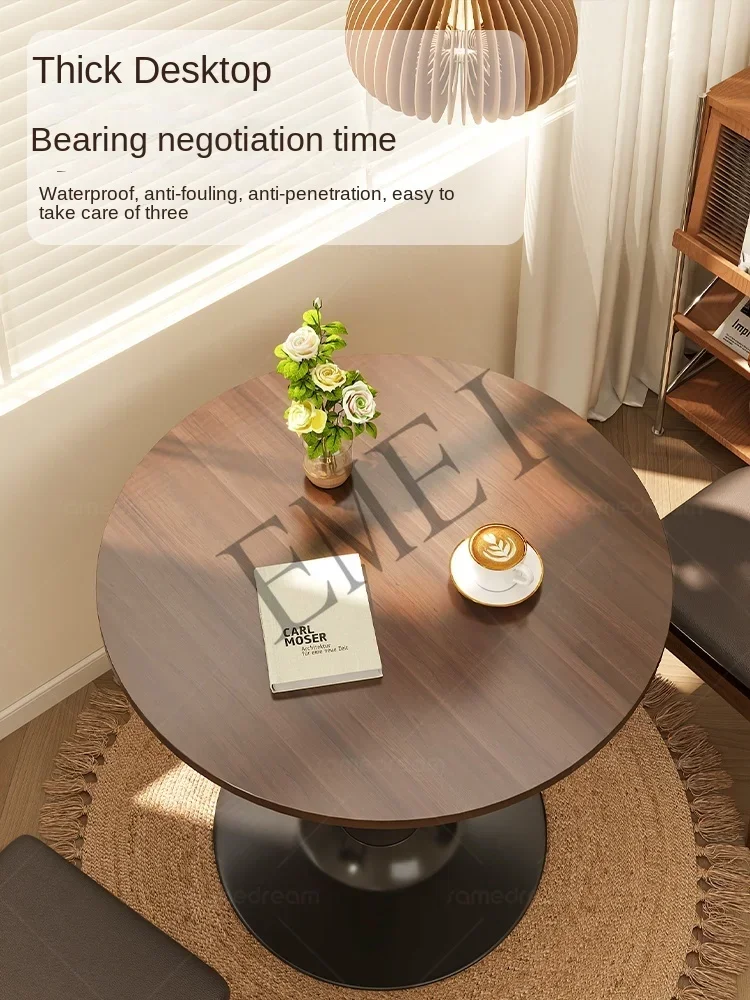 Home Coffee Table Leisure Negotiation Table and Chair Combination American Tulip Balcony Small round
