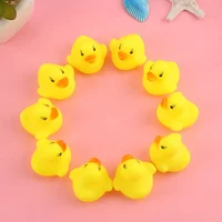 20pcs Cute Baby Kids Squeaky Rubber Small Ducks Baby Shower Water Toys for Baby Children Birthday Favors Gift 3-6years 2