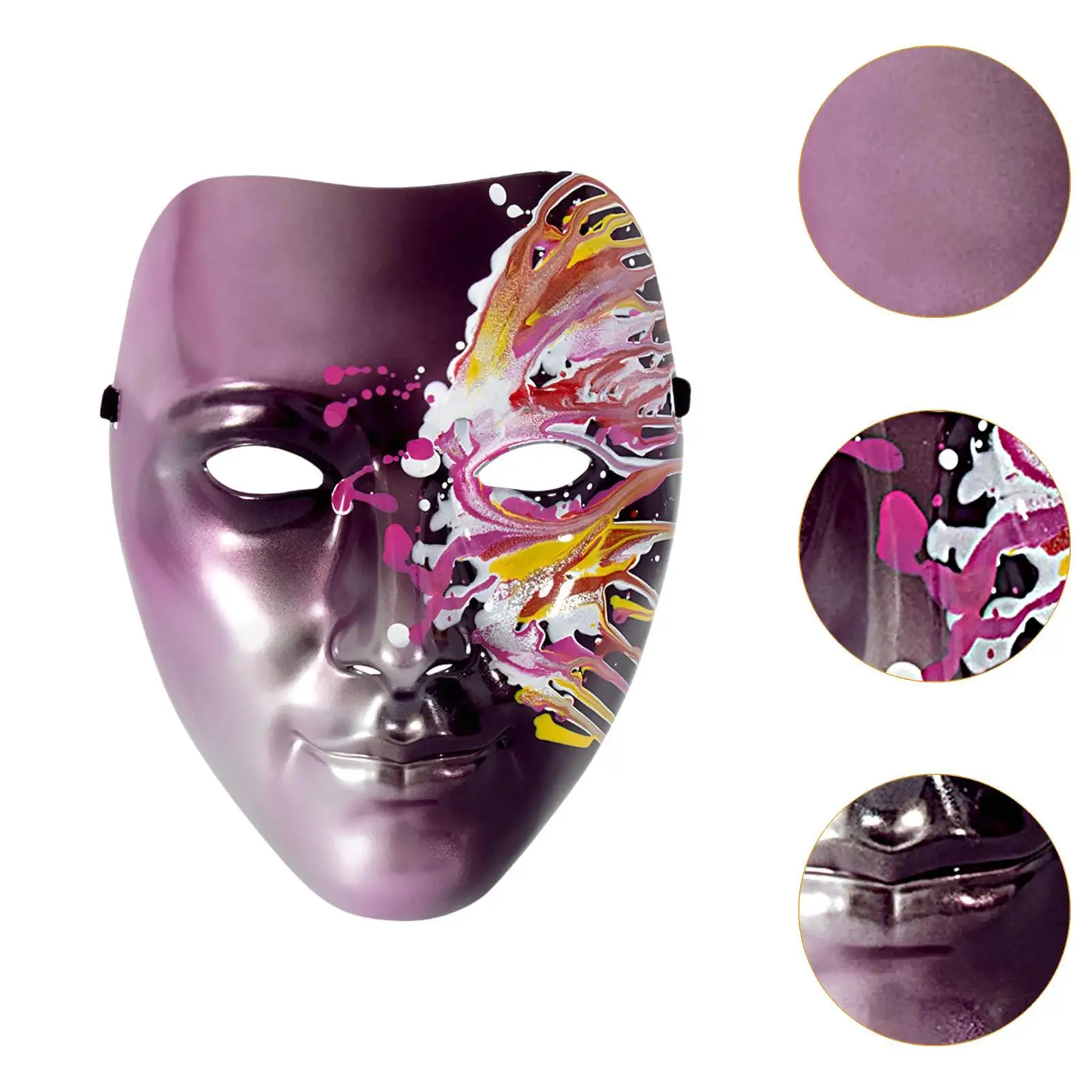 Masquerade Mask Cosplay Men Face Mask for Stage Performance Dress up Holiday