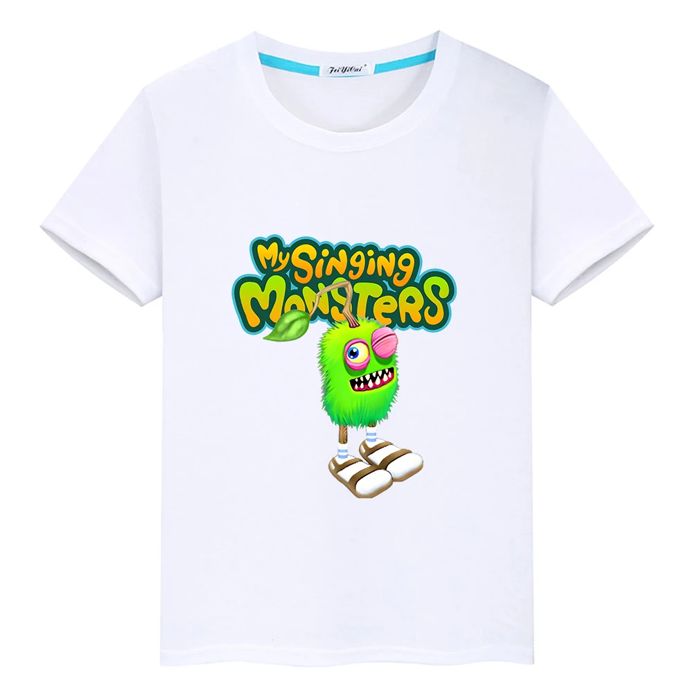 My Singing Monsters Kawaii Cartoon T-shirt Cute Graphic Printing Children Tee-shirt 100% Cotton High Quality Tshirts Summer Tees 5