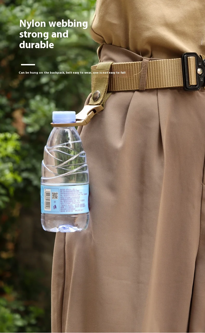 Rugged Nylon Water Bottle Holder with Secure Strap for Easy Hydration