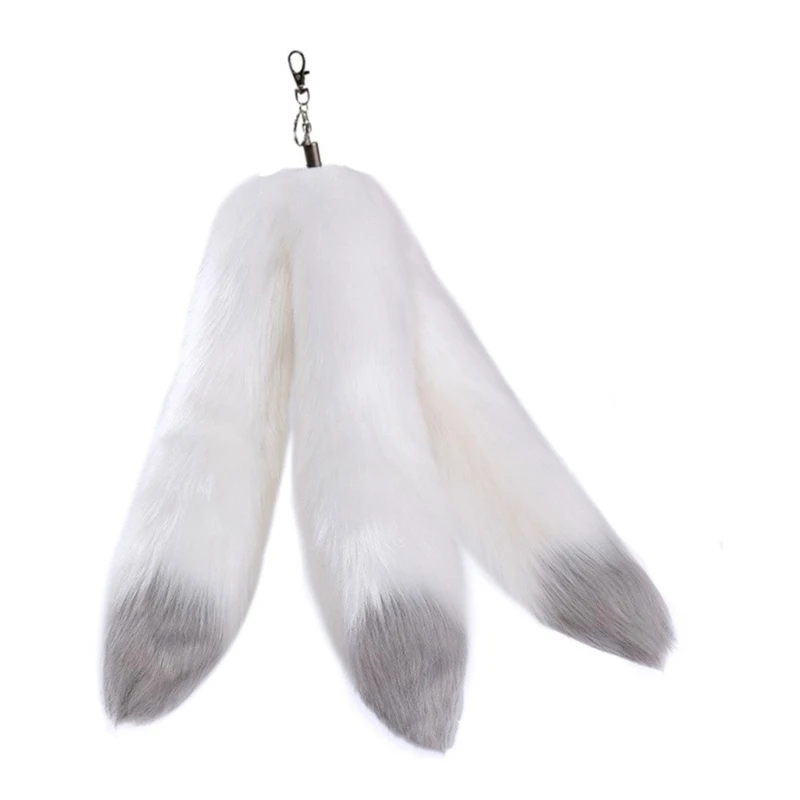 Handmade Plush Tail Keychain Pendant Lovely Hanging Decoration Bag Pendant 37JB