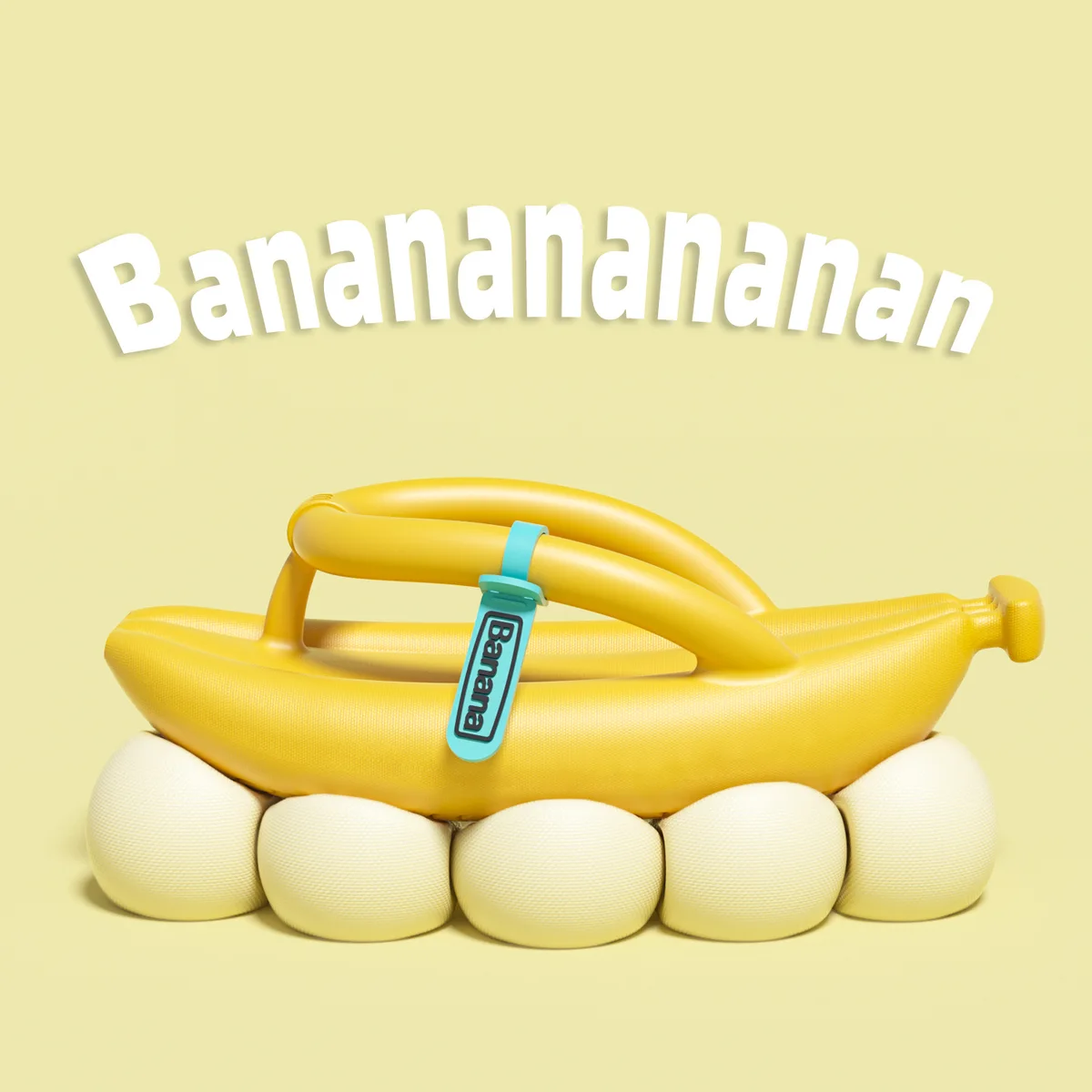 Banana design Flip Flops for Women Men Summer Novelty Slippers Thick Sole Platform Non-Slip Sandals Bathroom Couple Shoes — view 2