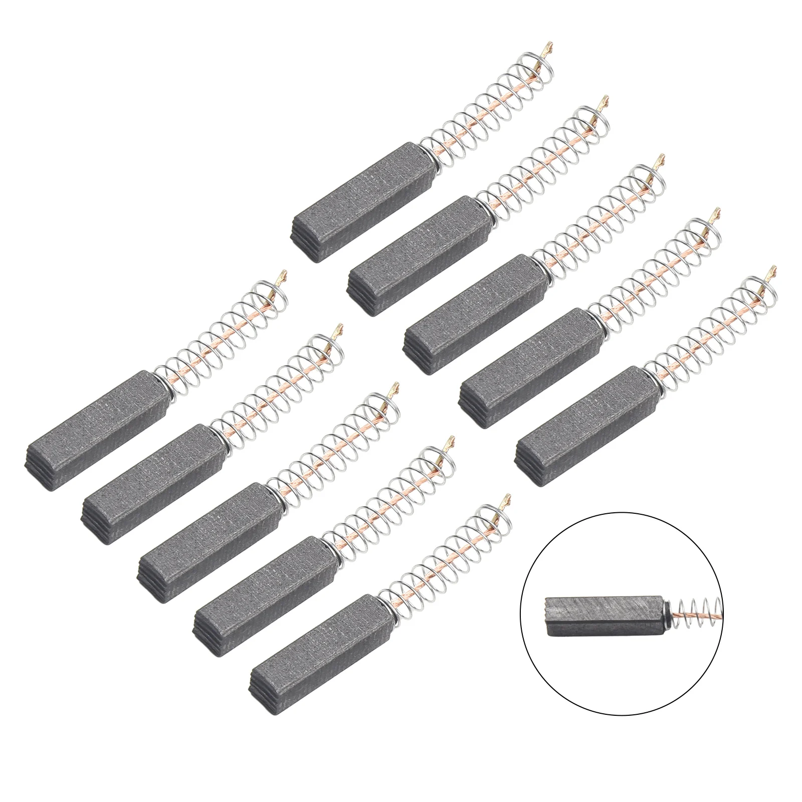 

10pcs Motor Carbon Brush For Saws Drills Blowers Angle Grinders Electric Motors Power Tools 20x5x5mm Replacement Carbon Brushes