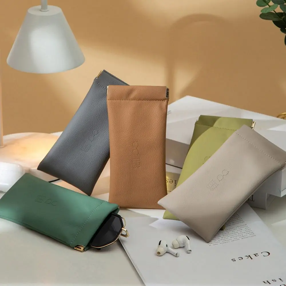 

Closing Eyewear Storage Bag Makeup Bag Leather Glasses Case Eye Glasses Holder Sunglasses Pouch Eyewear Protector Case