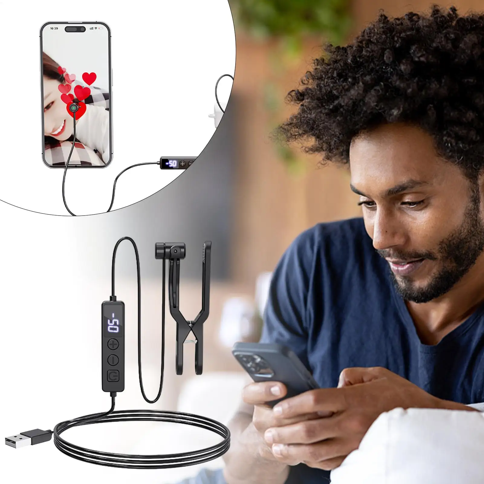 Automatic Phone Screen Clicker Auto Screen Clicker Adjustable Speeds Digital Display Tapping Device Physical Tapper for Tasks