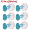 12Pcs-White(6sets)A