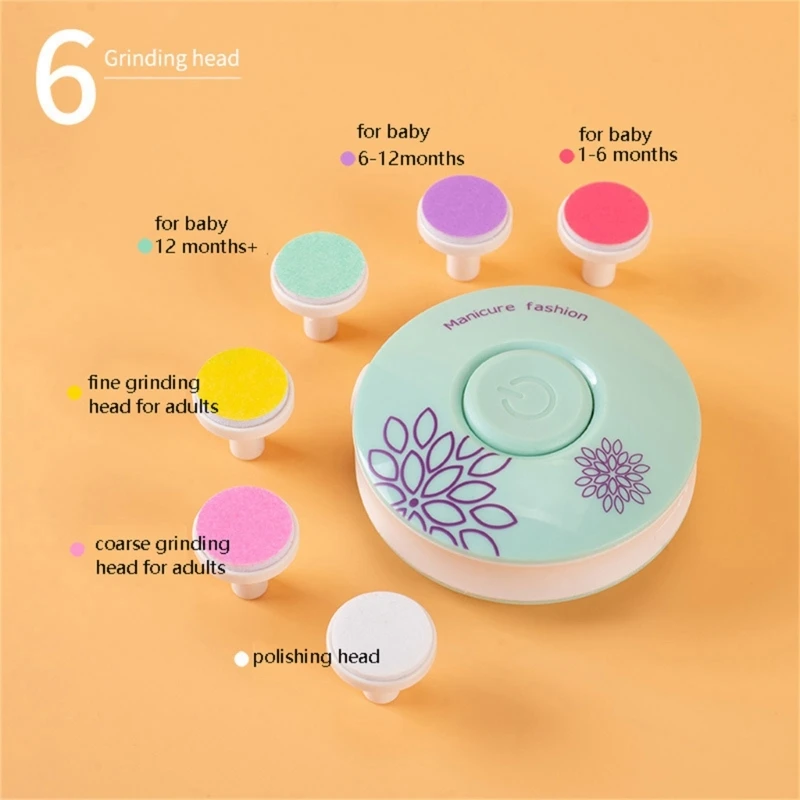Baby Nails File Pads set Nails Trimmer Replacement Pads Electric Baby Grinding Heads for NailsClipper 3/6pcs nail care kit nail grinder nail trimmer nail clipper