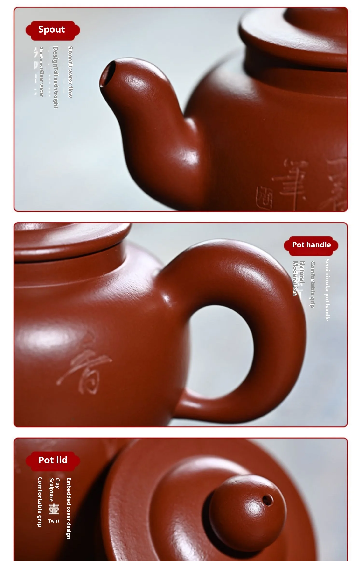 Description Picture 5 of itemZhou Xiaoming Chinese Yixing Handmade Purple Clay Teapots Raw Ore Original Mine Tea Pot Zisha Filter Beauty Kettle 240cc Tea Set