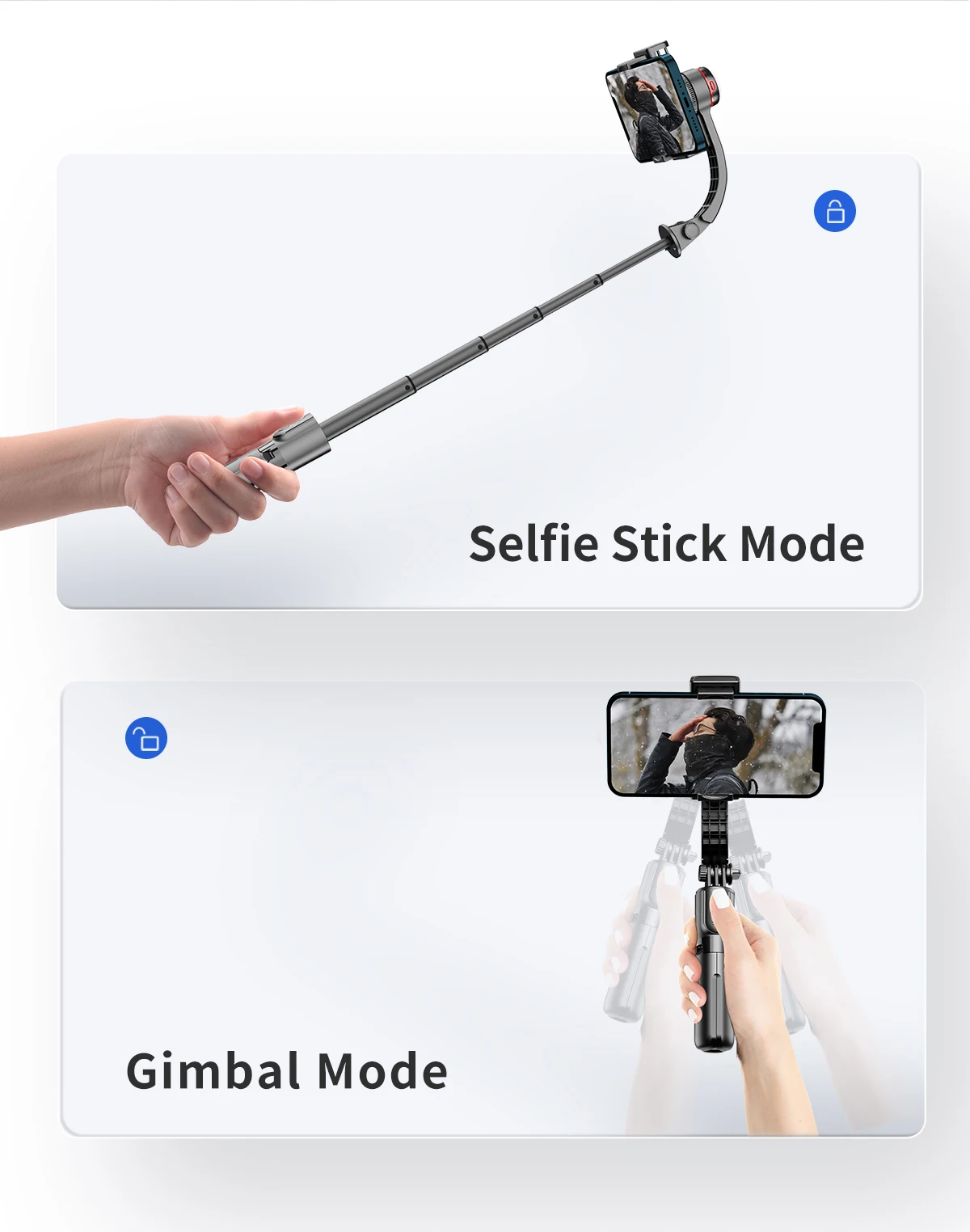 Gimbal Stabilizer Selfie Stick Mit 360 Grad Rotation Für Handy_voghion.com