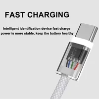 Usb C to Type C Fast Charging PD 60 Вт Кабель для мобильного телефона с датой для Iphone15 Android Samsung Huawei Тип C Плетеный зарядный кабель — изображение 3