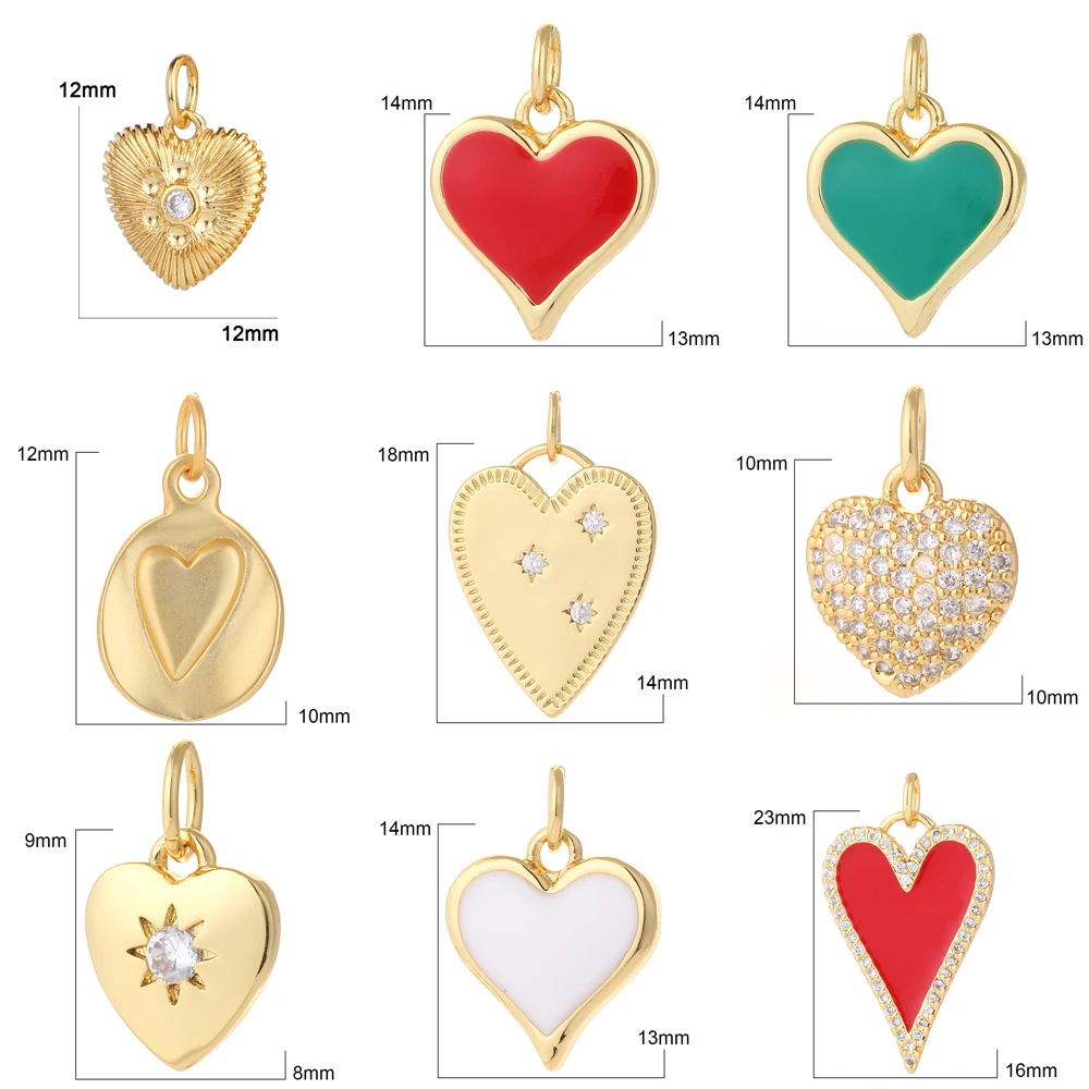 Jewelry Charms Red Love Heart Cute Resin Butterfly Diy Earrings Bracelet Necklace Pendant