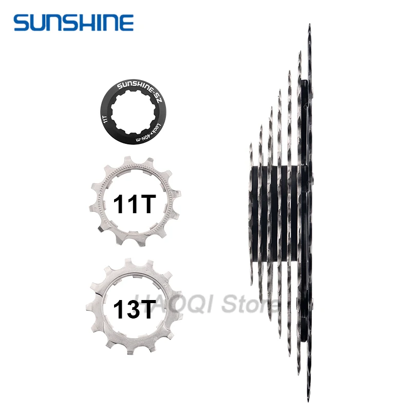 Bicycle Cassette Sunshine HG Road Bike 8 9 10 11 12 Speed 11-23T/25T/28T/30T/32T/34T Flywheel Sprocket for SHIMANO