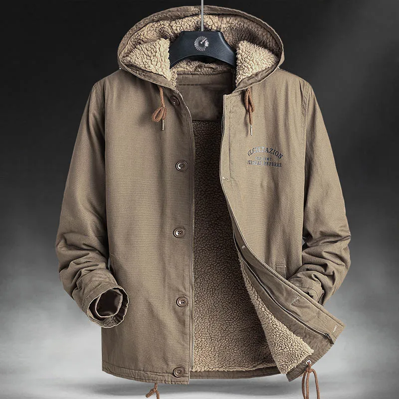 Men's Cold Jackets Parkas Work Wear Motorcycle Jacket Coat Winter Streetwear Clothing New in Outerwears Camping Climbing Clothes