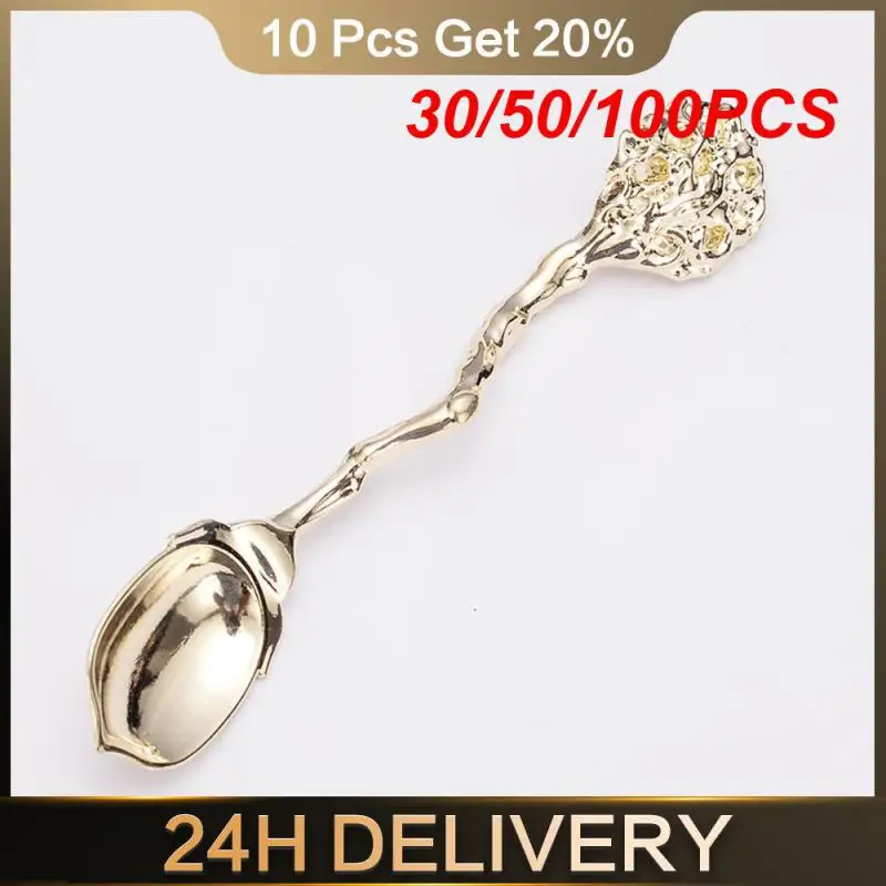 30/50/100PCS Mixing Ounces Cocktail Spoon Bar Tool Dessert Fruit Cake Spoon Kitchen Accessories Coffee Mixing Diy
