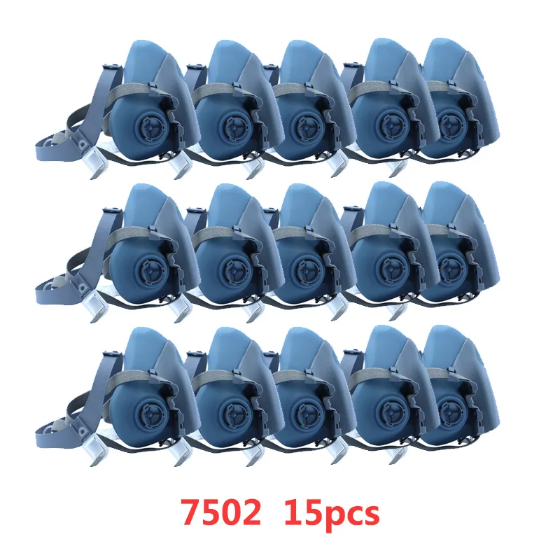 

5/10/12Pcs 7502 Gas Mask Chemical Respirator Protective Mask Industrial Paint Spray Can Matched