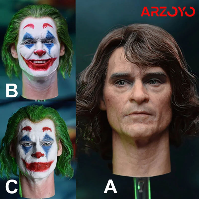 

BY-ART BY-T7 1/6 Joaquin Phoenix Head Sculpt Movable Eyes Hair Transplant Head Carving Fit 12'' Male Soldier Action Figure