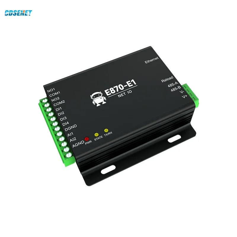 Ethernet Edge 수집 게이트웨이 IO 컨트롤러 RS485 + 4DI + 2DO + 2AI CDSENET E870-E1 원격 제어 Modbus TCP RTU MQTT DNS