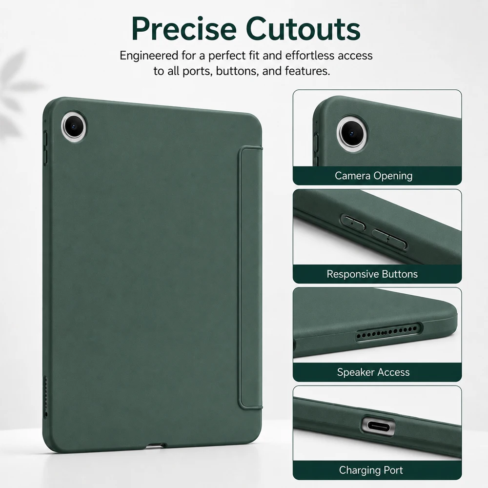 Slim TriFold Stand TPU Soft Back Cover