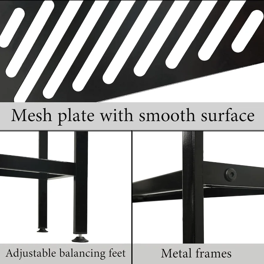 Shoe Rack Metal Shoe Organizer 2 Tier Shoes Shelf Storage 35 Inches Stackable Long Show Stand Holder for Closet Entryway Garage