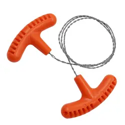 Durable Multi-Purpose Mini Pocket Wire Saw - Orange Outdoor Survival Gear & Camping Essential - Under 100mm