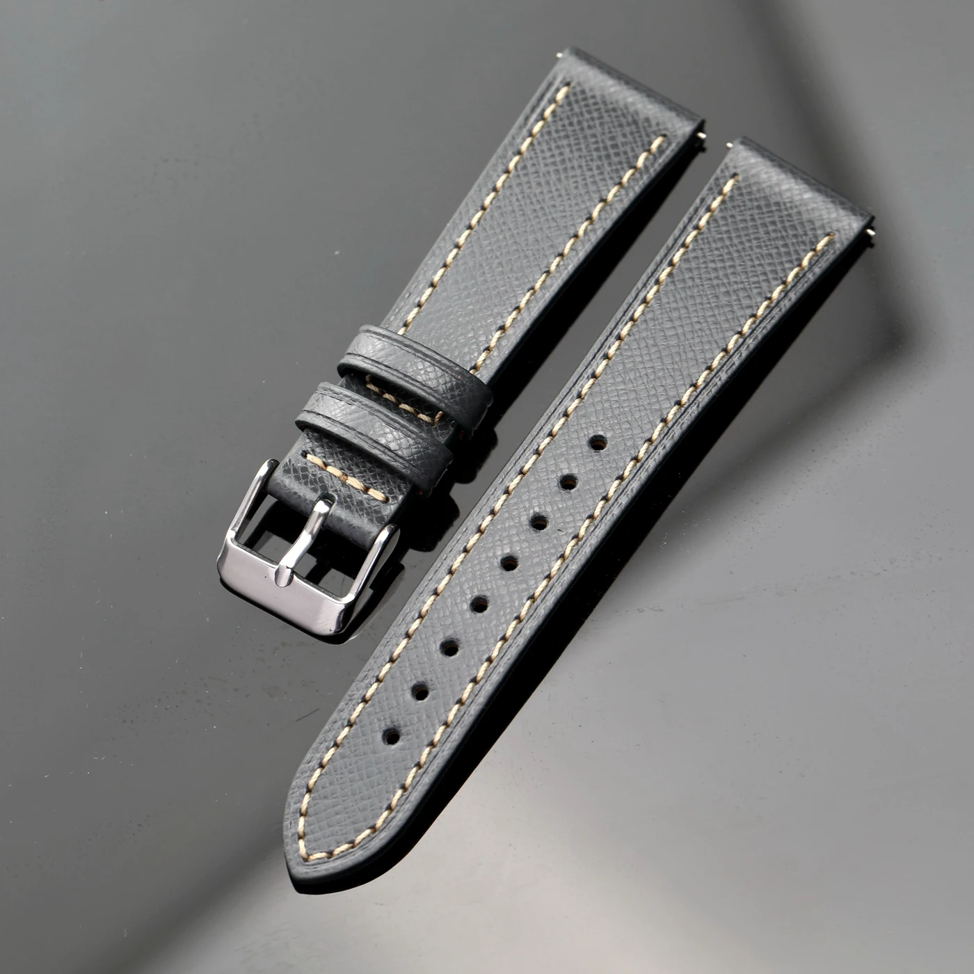 Vintage-Inspired Handmade Genuine Leather Watch Strap - Ultra-Thin, Soft & Retro Style
