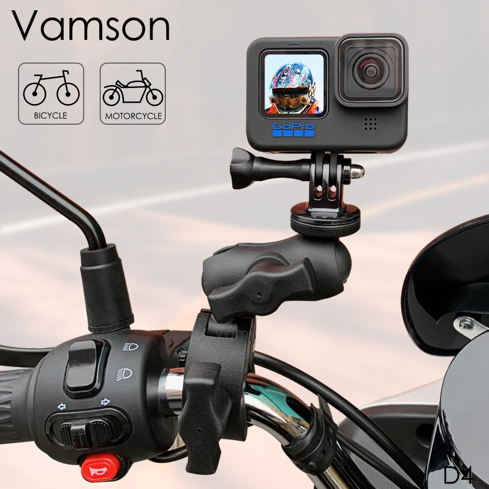 Vamson For Gopro 10 9 8 Motorcycle Accessories Holder Handlebar Mirror