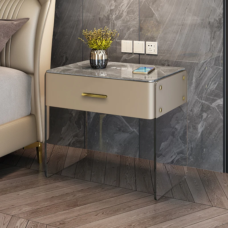 

Smart Small Storage Night Tables Smart Luxury Nightstands White Locker Mesa Lateral Mesitas De Noche Home Furniture Office T50CG