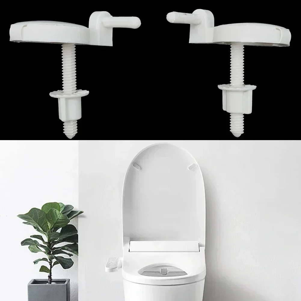 For Toilet Seats Fixtures Toilet Screw 2PCS 69*46mm ABS Plastic Fixing Accessories Kit Hinge Bolt Screw Pew
