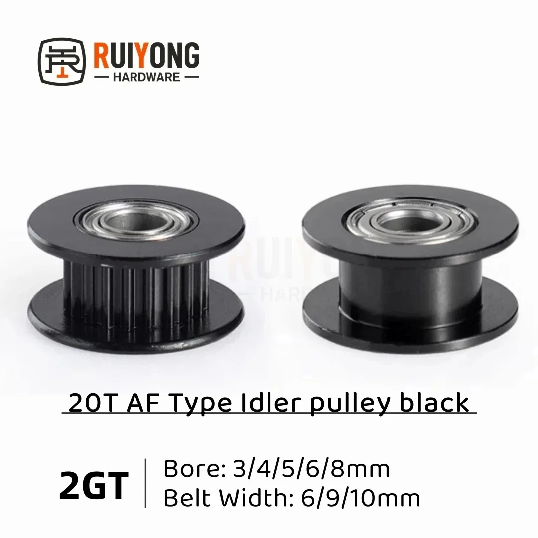 GT2 2GT Timing Pulley 20 Teeth AF Type Bore 3/4/5/6/8mm Belt Width 6/9/10/15mm 20 toothed belt bearing