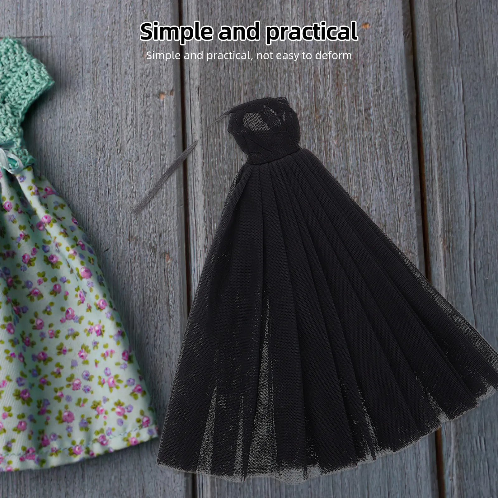 우아한 블랙 튤 웨딩 드레스 11인치 매칭 헤드 베일 정장 신부 가운 볼 파티 할로윈 의상 세트