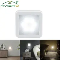 Motion Controlled Human Body Sensor LED Night Light Smart Battery Operated WC Bedside Lamp For Room Hallway Pathway Home Light 1
