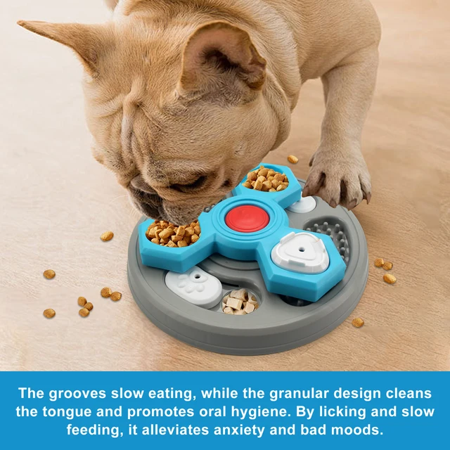 2-Layers Dog Puzzle Toys Slow Feeder Food Dispenser Interactive Increase Puppy IQ Anti-Choking Tableware Dog Licking Plates 5
