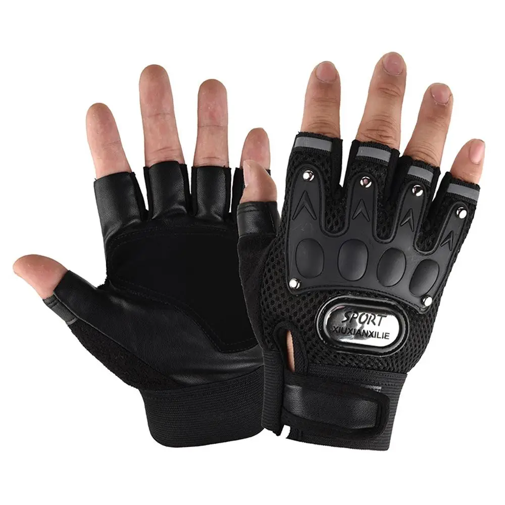 1Pair Fingerless Gloves Half Finger Men Gloves Anti-Slip Outdoor Sports Bicycle Gloves Riding Gloves 5