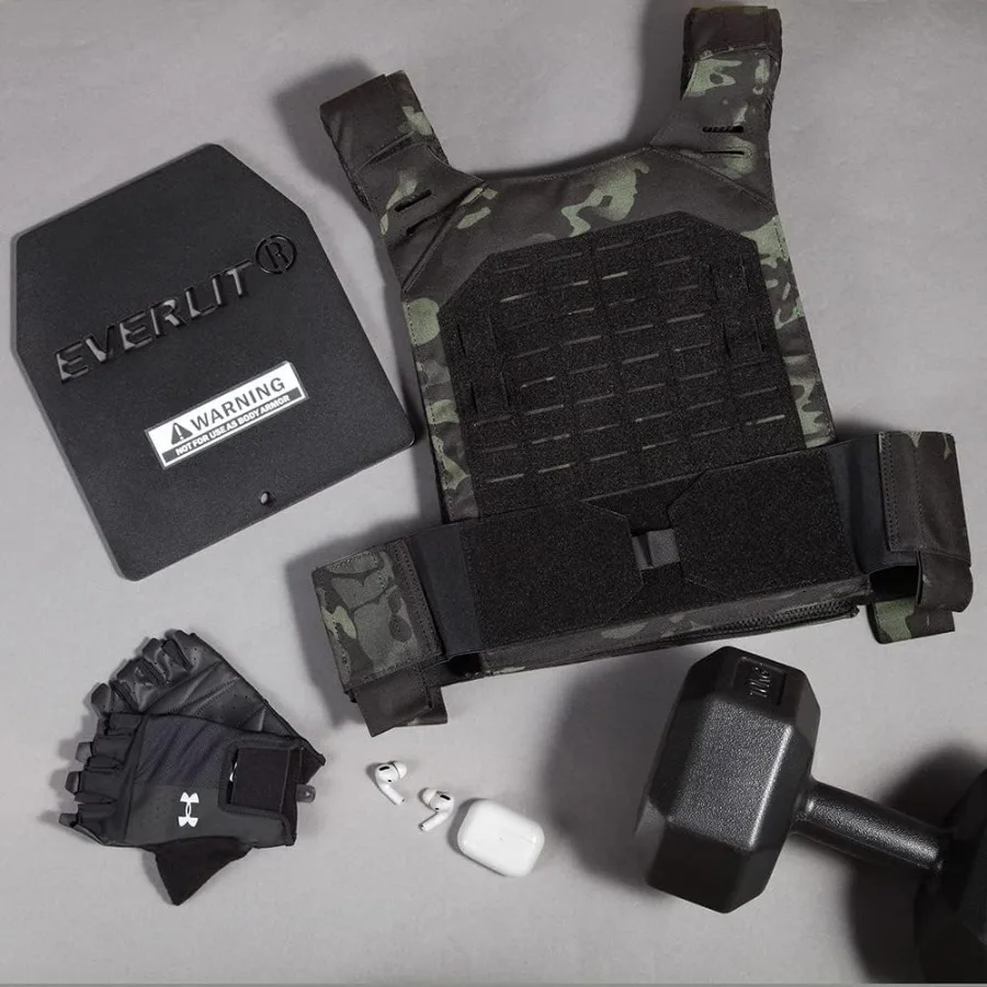 EVERLIT Adjustable Weighted Vest 14 Lbs 20 Lbs Weight Included for Body Weight Training Fitness Workout Running for Men Women V