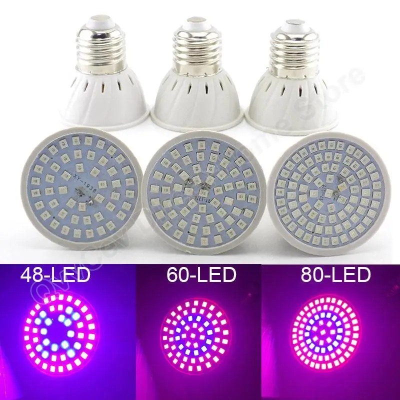 LED Grow Light Grow Light LED Plant Grow Light Bulb E27 for Indoor Greenhouse