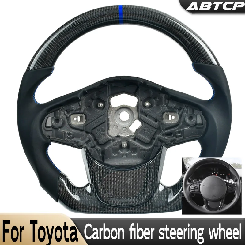 

Customized Carbon Fiber Handmade customized steering wheel Perforated Leather For Toyota Supra A90 GR MK5 2019 2020