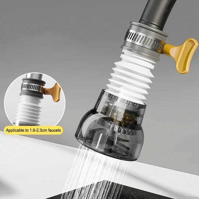 ไส้กรองก๊อกน้ำ เครื่องกรองน้ำประปาในครัวเรือน หัวฝักบัวกันน้ำกระเซ็น ตัวต่อเพิ่มแรงดันน้ำ ไส้กรองน้ำอเนกประสงค์ 2