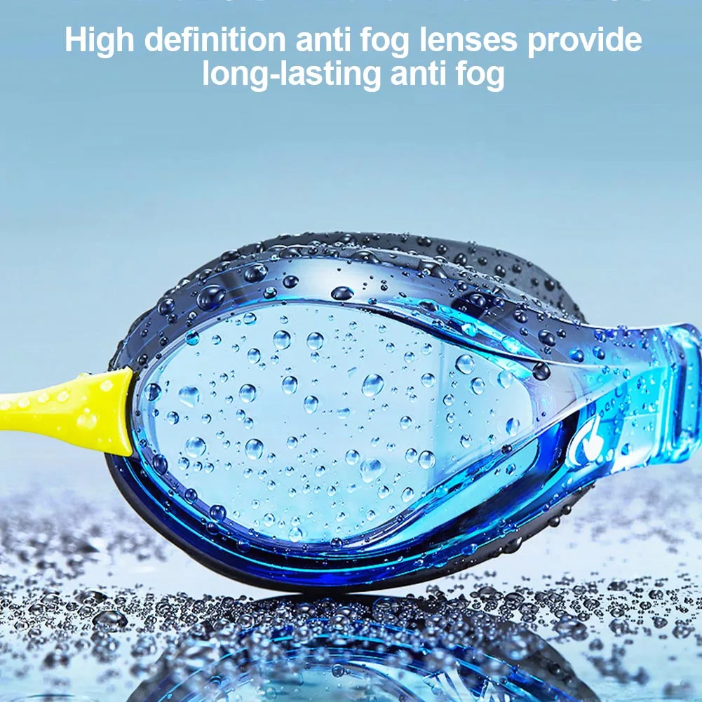 Swimming Goggles For Men Women Anti-Fog Uv Prescription Waterproof Silicone Adjust Swim Pool Eyewear Adults Kids Diving Glasses 6