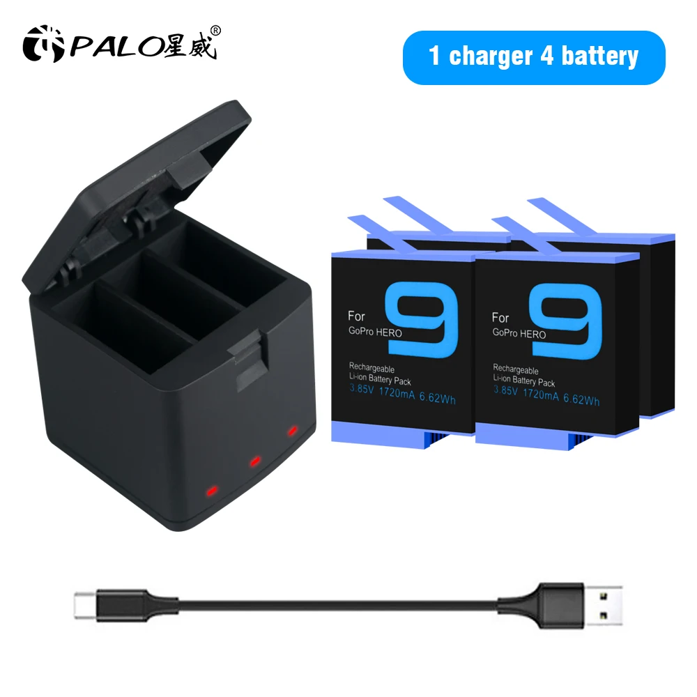 

1720mAh AHDBT-901 Rechargeable Battery for GoPro Hero 10 Fit GoPro 9 10 11 AHDBT-901 Camera Battery Accessorie + Charger