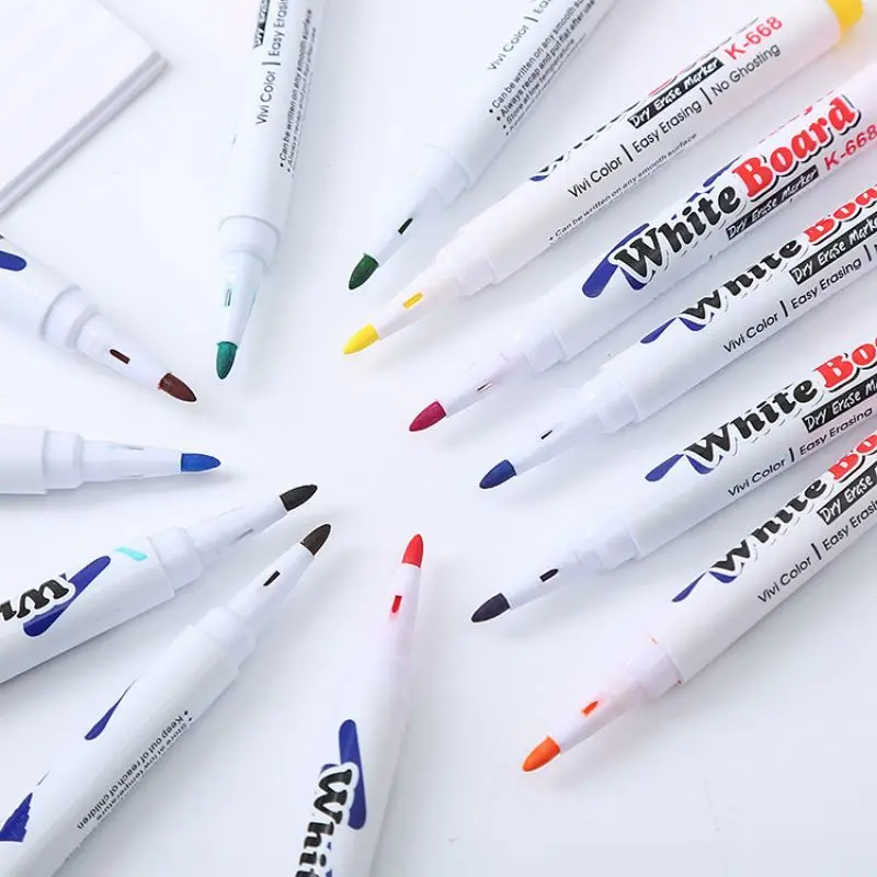 Whiteboard Pens 1 Set Rewritable Whiteboard Stationery Drawing Art Felt-tip Repeated Filling Water-soluble Chalk