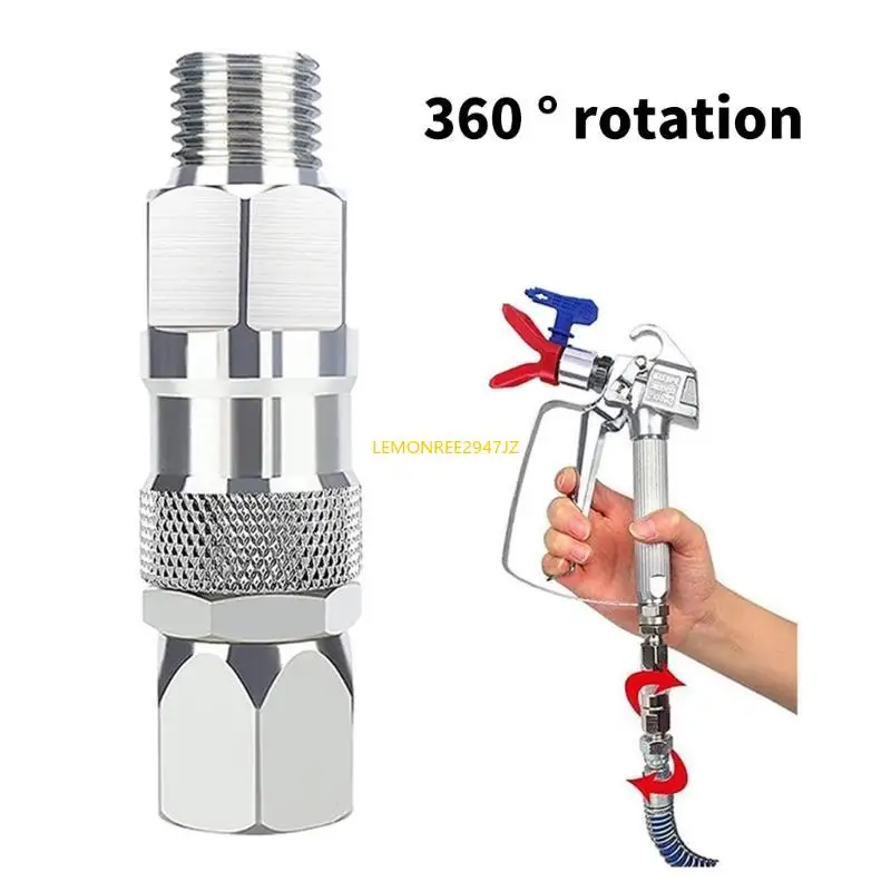 63HA Pack of 2 Sturdy Stainless Steel Airless Sprayer Joint Connectors 1/4 Inch Accessory with Various Paint Sprayers