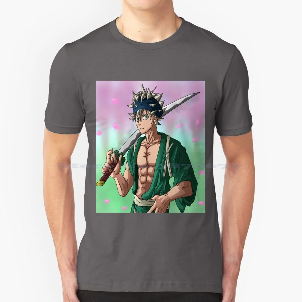 Maglietta Black Clover 100% Cotone Tee Asta Black Clover Luck Black Clover Manga Black Clover Anime Charmy Black Clover Nero