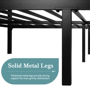 HOOMIC Canopy Bed Frame, Enhanced 4-Poster, 3-Metal Crossbar, No Box Spring Needed, Easy Assembly Allewie 3