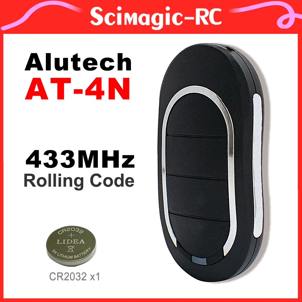 Alutech AT-4N 차고 문짝 리모컨, 433.92MHz 롤링 코드, 다이내믹 코드, AT4N 송신기, 배리어 키체인, 2023 저렴한
