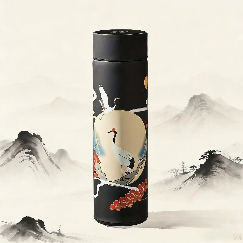 Retro Ethnic Trend Insulated Water Bottle - Portable Leak-Proof Drinking Vessel